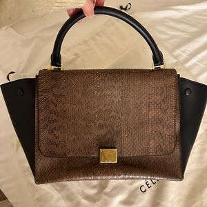 Celine Trapeze Bag Python